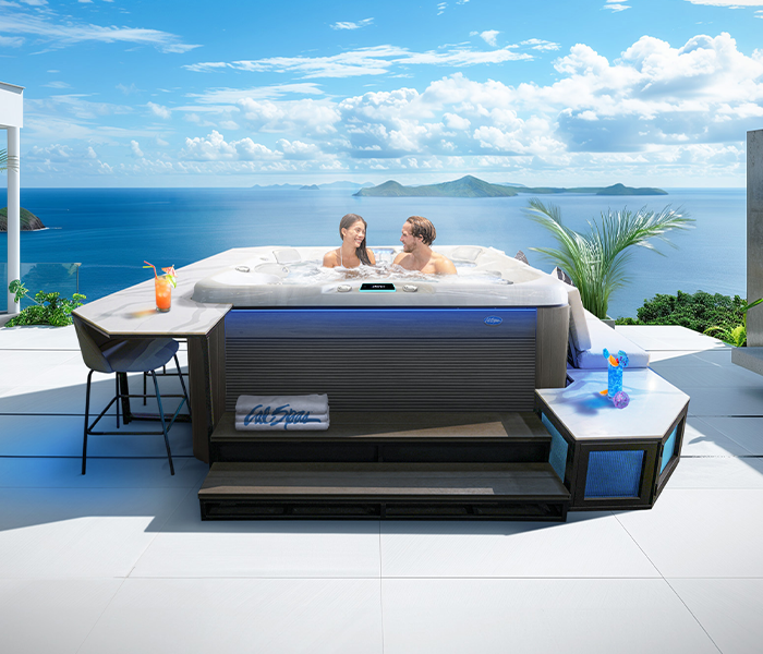 Calspas hot tub being used in a family setting - Boulder